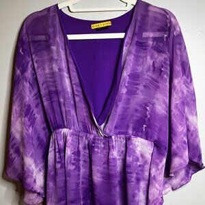 Alice and Olivia purple tie dye kimono dress mini Size M (8-10)